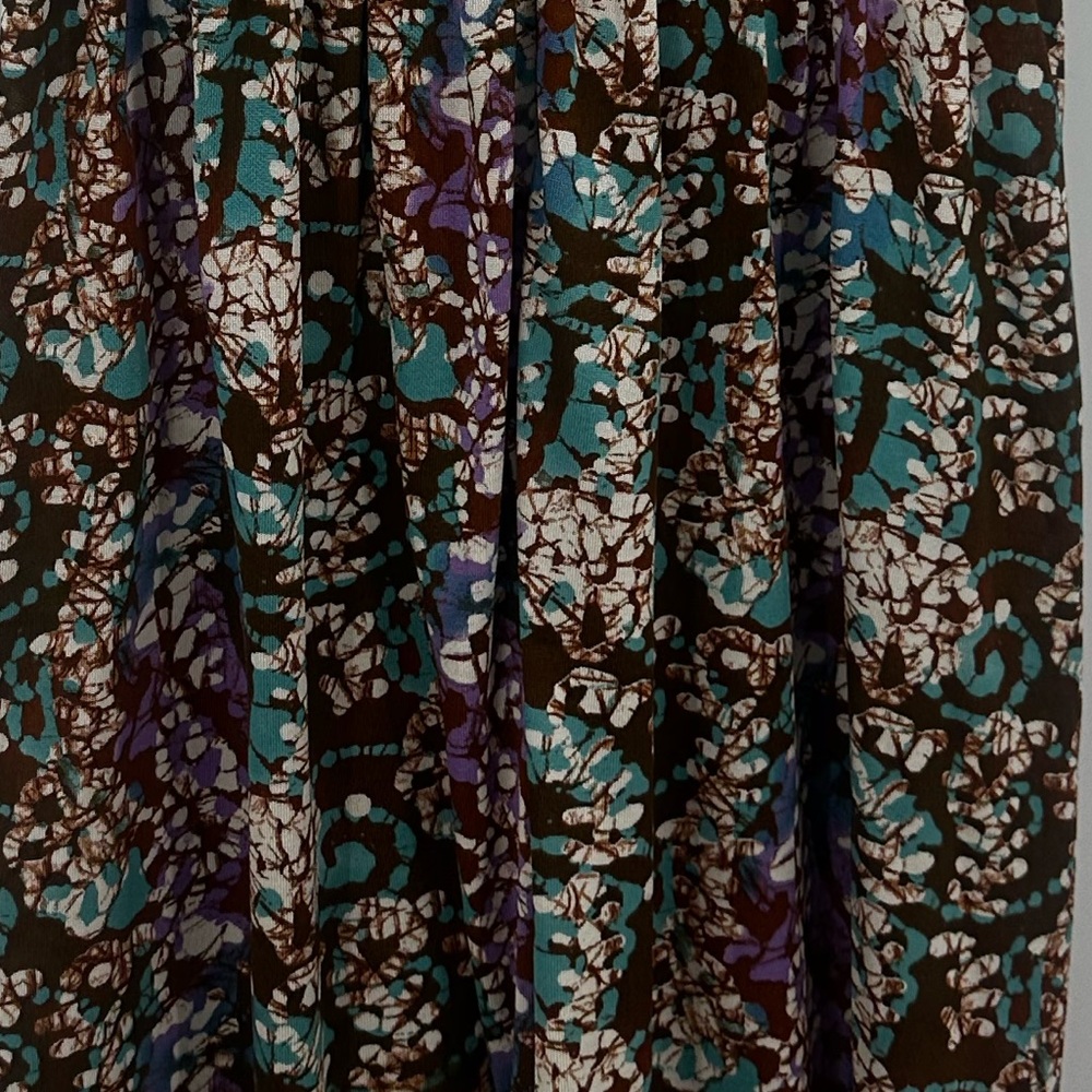 Nieves Lavi 100% Silk Multicolor Floral Midi Dress Sleeveless Womens 4 | A437 - Picture 10 of 12